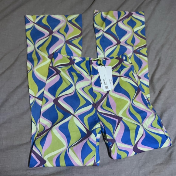 ZARA Printed Flared Pants - Picture 8 of 9